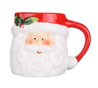 Amosfun Christmas Coffee Mug, 300ml Ceramic Santa Claus Drinking Cup, Xmas Novelty Drinking Mugs for Hot Chocolate, Coffee, Milk, Christmas Party Favors