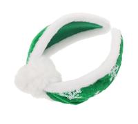 Amosfun Christmas Snowflake Sequin Headband for Women Teens Soft Plush Winter Hair Accessories with Cozy Fine Edge Wrapping Comfortable Festive Xmas Hair Hoop for Holiday Parties