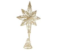 Amosfun Christmas Tree Topper Glitter Star Tree Topper Tree Star Xmas Tree Ornaments for Holiday Party Decoration Gold
