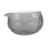 Amosfun Clear Hammered Glass Matcha Bowl with Spout for Japanese Chinese Tea Ceremony Temperature Flavor Preserving Transparent Mixing Cup Traditional Teaware for Matcha Tea Preparation