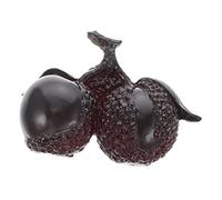 Amosfun Color Changing Resin Tea Pet Litchi Ornament for Tea Lovers Home and Office Temperature Sensitive Dark Red Decorative Fruit Figurine Resin Material Fun