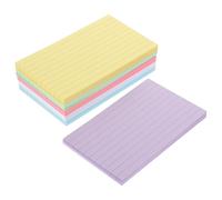 Amosfun Colorful Ruled Index Cards 3x5 Inch 300 Sheets Assorted Six Colors 110gsm Small Flash Cards for Office School Study Note Taking and DIY Word Games