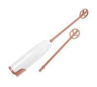 Amosfun Compact Handheld Formula Mixer with Extended Handle Electric Drink Blender for Milk Powder Tea and Protein Shakes Portable Mixing Tool Go Use Stirring Rods Included