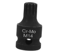 Amosfun Compact Impact Triple Square Spline Bit Socket Tool for Brake Caliper Removal Hollow Design Portable and Efficient Brake Maintenance Socket for Automotive Repair