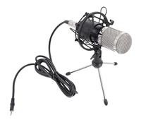 Amosfun Condenser Microphone Set Featuring Steel Mesh and Zinc Alloy Material with 3.5mm Wired Connection with Thick, Full Sound Random Color for Online Karaoke and Recording Studios