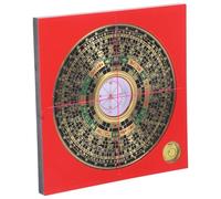 Amosfun Copper Chinese Feng Shui Luo Pan Compass High-precision Multi-functional Taoist One Bagua Ornament Portable Retro Style Desktop Decoration for Direction and Random Color