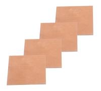 Amosfun Copper Sheets High Hardness for Crafts and Jewellery Making 4 Sheets 50mm Lightweight Copper Plates for DIY Projects and Precision Machining Processes