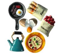 Amosfun Creative Food Shaped Refrigerator Magnets Lovely Cartoon Style Magnetic Fridge Decor for Kitchen Whiteboard Educational Use and Reusable Note Holders
