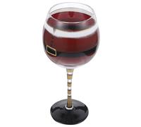 Amosfun Creative Hand Painted Wine Glass Goblet for Christmas Cocktail Glass for Home Bar Festive Holiday Drinkware with Smooth Touch and Stylish Design for Mulled Wine and Party Decor