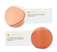 Amosfun Creative Pet Flower Container Trash Bin Medium Orange Transparent Waste Basket for Home Office Multi-functional Rubbish Holder with Design