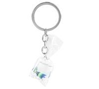 Amosfun Creative Resin Fish Key Chain with Water Bag Design Stylish Bag Hanging Pendant and Key Holder Accessory Green Colour