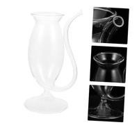 Amosfun Creative Transparent High Borosilicate Glass Cup Sipping Wine and Cocktail Glass for Parties Weddings Celebrations Smooth Finish