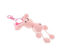 Amosfun Crochet Plush Keychain Adorable Animal Pendant for Car Decor for Women Handknitted Yarn Doll for Rear View Mirror Party Favor