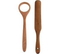 Amosfun Danish Dough Whisk Wooden Stirring Rod with Ergonomic Long Handle for Sourdough Bread Baking Unique Non-Stick Head Multipurpose Dough Mixer Kitchen Utensils for Even Mixing and