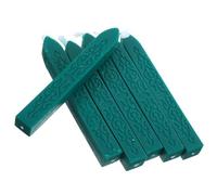 Amosfun Dark Green Sealing Wax Sticks 6Pcs with Wicks for Map Sealing and Card Backed Envelopes Wedding Invitation DIY Craft
