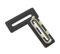 Amosfun Decorative Sink Overflow Cover 2Pcs Black Metal Rectangle Caps for Bathroom Vanity Basin Overflow Hole Copper Construction