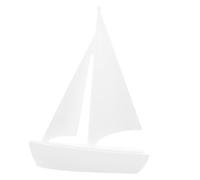 Amosfun Delicate Resin Sailboat Model for Office and Home Decor Wear-resistant Desktop Ornament Charming Nautical and Living Accent White Creative Sailing Ship Adornment