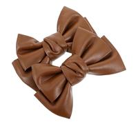 Amosfun Detachable Black Bow Shoe Clips 1 Pair Leather Material Decorative Shoe Buckles for Women’s High Heels Removable Bowknot Charms for Wedding and Party