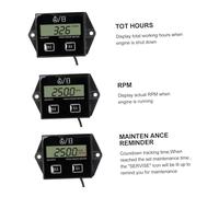 Amosfun Digital Motorcycle Hour Accumulator Tachometer Engine Practical Motorbike Accessory for Accurate Speed Tracking and Engine Life Monitoring