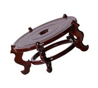 Amosfun Display Stand Base Pedestal Wooden Rectangular Oriental Furniture Vase Table Lamp Teapot Base Chinese Plant Flower Pot Holder for Buddha Statue