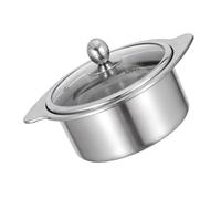 Amosfun Divided Hot Pot Dual Pot Design with Even Heat Distribution Stainless Steel and Multi-Flavor Cooking for Induction Cooker Suitable for Restaurant and Commercial Kitchen Use
