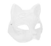 Amosfun DIY Cat Face Mask Lightweight Blank for Painting Cosplay Halloween Birthday Party Holiday Decor