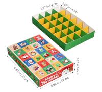 Amosfun Diy Christmas Countdown Boxes 5pcs Advent Calendar Boxes Fillable Empty Paper Perfect Christmas Eve Storage