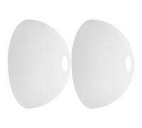 Amosfun Dome Lamp Shade, 2pcs Dome Shape Lampshade Vintage Light Fixture Cover Plastic Camping Lamp Shade for Wall Sconce White
