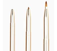 Amosfun Double-ended Lip Brush for Precision Application with Metal and Synthetic Fiber, Portable Retractable Makeup Brush and Women, for On-the-go Concealer and Lip Colour Touch-ups