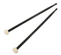 Amosfun Double-ended Nylon and Felt Drumsticks, Universal Percussion Sticks for Stage Performance and Drum Kit, Black Color Drum Accessories for Drummers