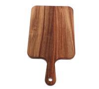 Amosfun Double-Sided Acacia Wood Chopping Board with Handle Versatile Kitchen Cutting Board for Meat and Vegetables Decorative Pizza Easy to Clean