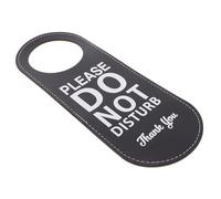 Amosfun Double Sided PU Door Hanger Sign for Hotel Office Home Do Not Disturb and Please Knock Indicator with Fit for Door Knobs for Bathroom Bedroom