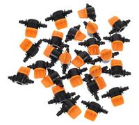 Amosfun Drip Irrigation Valves 20Pcs Adjustable Flow Control Valves for 4Mm 7Mm Hose with Red Handle for Greenhouse and Agricultural Watering