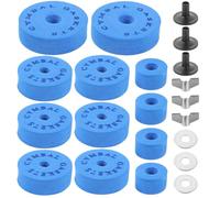 Amosfun Drum Kit Pad Set Eva Cotton Pad Metal Gasket Blue Non-slip Protecting Cymbals Easy to Use Drum Set Fitting Accessory for Musical Instruments