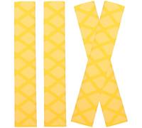 Amosfun Drumstick Covers Made from Irradiation Cross-linked Polyethylene Anti-slip Yellow 2 Pairs with Attenuating Skid and Repeatable Water Washing Wrap Covers for Drum Players