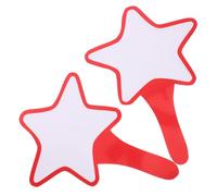 Amosfun Dry Erase Paddle 2Pcs Blank Star Design Handheld Whiteboard Scoreboards for Student Competitions and Voting