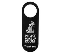 Amosfun Dual-sided Acrylic Do Not Disturb Sign Board Hotel Door Hanger with Clear Instruction for Guest Privacy and Cleaning Communication