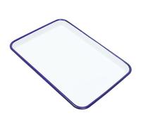 Amosfun Enamel Plate Square Large Enamel Roasting Tray Roasting Pan Rack Tray Bake Multi-Functional Oven Pan