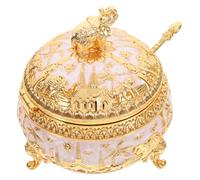 Amosfun European Seasoning Jar Spice Jar Container Sugar Bowl Dispenser European Condiment Container European Sugar Bowl European Style Sugar Jar Sugar Dish European Spice Jar Zinc Alloy