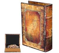 Amosfun Fake Book Storage Case Bible Storage Box Retro Hijacking Book Fake Books Decorative Trinket Storage Box For Postcard Pictures Jewelry Remote Controls