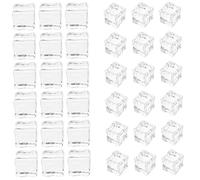 Amosfun Fake Ice Cubes with Simple Design 30pcs Square Resin Artificial Ice Decorations Realistic Non-melting Desktop Ornament, Reusable for Photography and Bar Use
