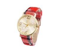 Amosfun Fashion Women's Quartz Watch Christmas Snowflake Design Elegant Leather Wristband Watch for Women Friends Party