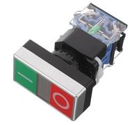 Amosfun Flat Head Dual Push Button Switch Plate Rectangular Manual Off Button with Normally Closed Normally Open Contacts Mini Momentary Switch for Industrial Control Home and Office