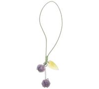 Amosfun Flower Pendant Key Chain Phone Lanyard Stylish Craftsmanship Easy Installation Easy to Carry Birthday Unique Glaze Purple Phone Back Decor