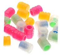 Amosfun Fluorescent Tire Valves Caps 24Pcs Mixed Color ABS Night Glow Tyre Caps Easy to Install and Remove Stylish Valve Covers for Bikes and Suvs Accessories