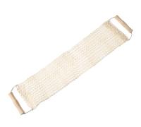 Amosfun Foldable Beige Sisal Hemp Bath Back Scrubber Rough Texture, Double-Sided Exfoliating Back Washer for Shower, Portable Bath Towel for Deep Skin Cleansing and Spa Use