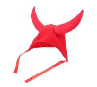 Amosfun Funny Cow Horn Headgear for Halloween and Carnival Parties Creative Animal Cosplay Hat Playful Dress Up Accessory for Christmas and Festive Celebrations