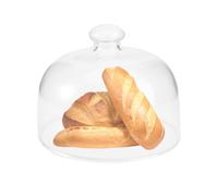 Amosfun Glass Cake Dome Cover Transparent Food Protective Cloche for Cake Storage Dessert Display Cupcake Cover Salad Serving and Picnic Use 5.12 X 5.12 X 4.33In 1 Pack
