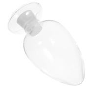 Amosfun Glass Specimen Bottle with Rubber Stopper Transparent Conical Storage Jar for Laboratory Samples Refillable Display Container for School Experiments and Kitchen Use