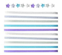 Amosfun Glitter Origami Paper Strips 520 Sheets Sparkly Blue Gradient Lucky Star Folding Paper for DIY Crafts Creative Handmade Decorations